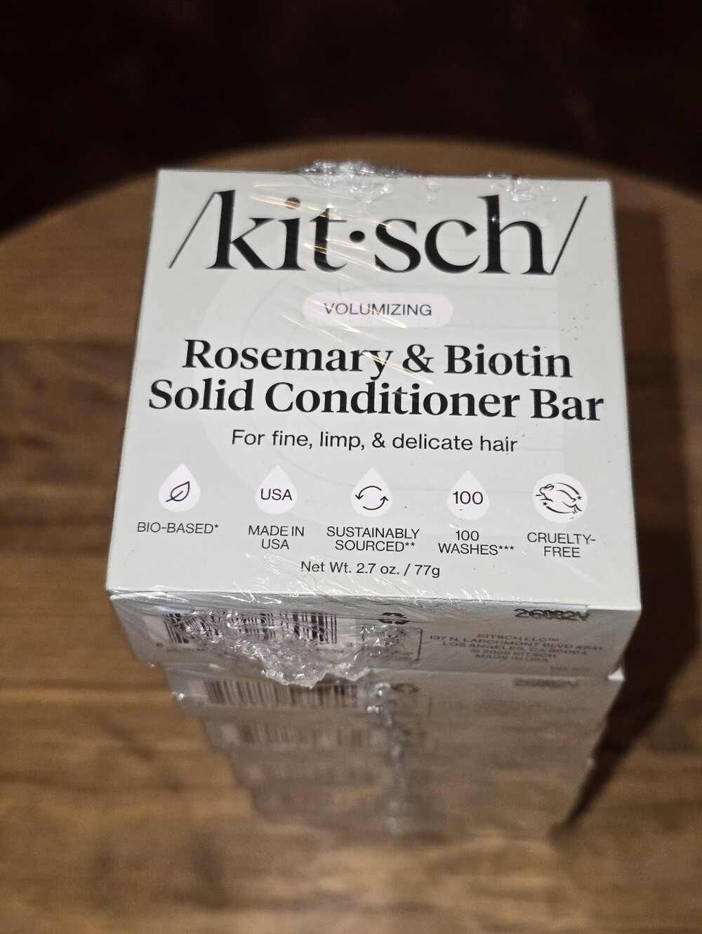 6 Kitsch Rosemary & Biotin Solid Conditioner Bar 2.7 oz ea Volumizing NIB